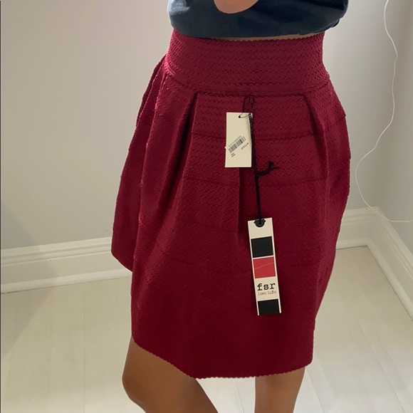 Burgundy Circle Skirt - Picture 3 of 6